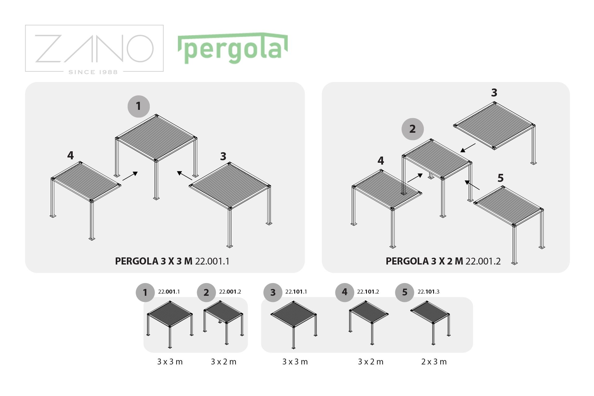 Segments de pergola | ZANO Mobilier urbain